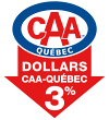 3% de remise en Dollars CAA sur tout achat de pneus d'hiver ou de pneus d't