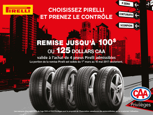 Promotion de pneus d'été Pirelli à titre indicatif seulement, cliquez ici pour consulter la promotion en cours